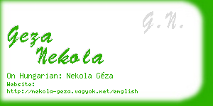 geza nekola business card