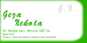 geza nekola business card